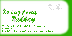 krisztina makkay business card